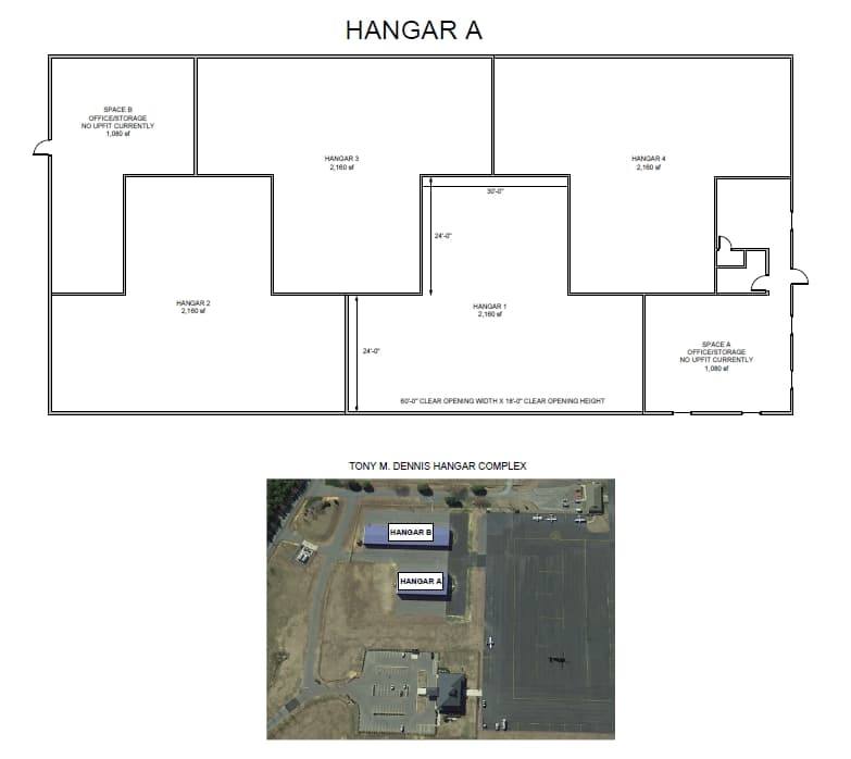 Open T Hangars — Albemarle (KVUJ)